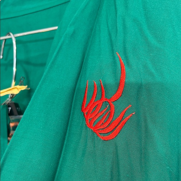 Vintage Green Embroidered short dragon Robe women’s one size with belt - Picture 2 of 7